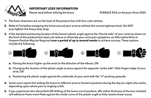 M BRACE RCA Carpal Tunnel Wrist Pain Relief (LARGE, Black)