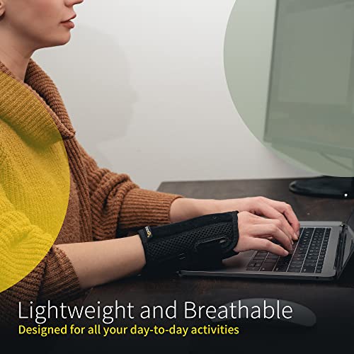 BraceUP Wrist Splint for Carpal Tunnel Right Left Hand Wrist Support for Women and Men, Daytime and Night Use, Wrist Brace for Pain Relief and Arthritis - Right Wrist (S/M)