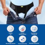 Men's Adjustable Hernia Support Belt with Compression Pads