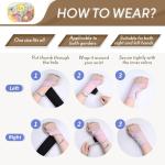 2 Pack Adjustable Copper Wrist Braces for Pain Relief