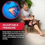 Adjustable Knee Pain Relief Support Strap - Black