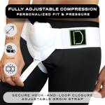 Abdomencare Inguinal Hernia Support Belt for Men & Women with 2 Compression Pads | Hernia Belt for Men Inguinal | for Left or Right Side Inguinal Hernias | Hernia Belts for Men Truss Support | S/M