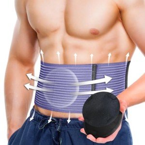 BLITZU Umbilical Hernia Belt for Men and Women – Abdominal Support Binder for Belly Button Hernia Support, Relieve Pain for Incisional, Femoral, Hiatal, & Inguinal Hernia Surgery Prevention Aid L-XL