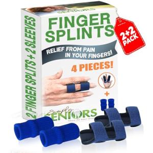 2-Pack Finger Splints with Nylon Sleeves