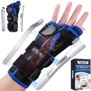 TISMOD Adjustable Carpal Tunnel Wrist Brace with Thumb Support