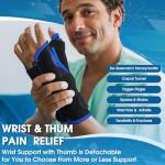 TISMOD Adjustable Carpal Tunnel Wrist Brace with Thumb Support