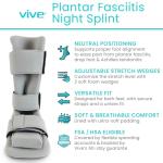 Vive Plantar Fasciitis Night Splint with Stretch Wedges