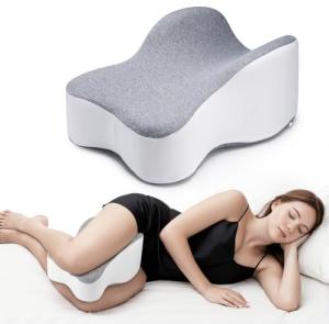 Comfortable Knee Pillow for Side Sleepers - Gray