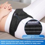 Velpeau Hernia Belt for Men and Women, Fits Left or Right Side, Inguinal, Groin Hernia Support Truss Underwear Briefs, Pain Relief Recovery Adjustable Strap with Removable Compression Pad (Black, M)