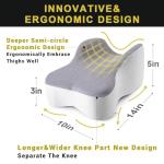 Comfortable Knee Pillow for Side Sleepers - Gray