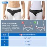 Velpeau Hernia Belt for Men and Women, Fits Left or Right Side, Inguinal, Groin Hernia Support Truss Underwear Briefs, Pain Relief Recovery Adjustable Strap with Removable Compression Pad (Black, M)