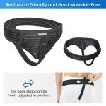 Velpeau Hernia Belt for Men and Women, Fits Left or Right Side, Inguinal, Groin Hernia Support Truss Underwear Briefs, Pain Relief Recovery Adjustable Strap with Removable Compression Pad (Black, M)