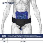 Everyday Medical Inguinal Hernia Support Belt for Men I Fits Left or Right Side I Post Surgery Men and Womens Hernia Support Truss for Inguinal, Groin Hernias I Adjustable Waist Strap I Black | S/M