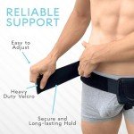 Adamson H2: Hernia Belts for Men - Adjustable Inguinal Hernia Belt Left or Right Side - Groin Compression Wrap with Adjustable Waist Strap - Univeral Fit Discreet Under Clothing & Comfortable Support