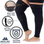 Mojo Sports Recovery Compression Thigh Sleeve - X-Large Black