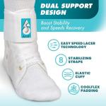 Medium ASO Speed Lacer Ankle Stabilizer - White