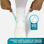 Medium ASO Speed Lacer Ankle Stabilizer - White