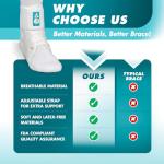 Medium ASO Speed Lacer Ankle Stabilizer - White