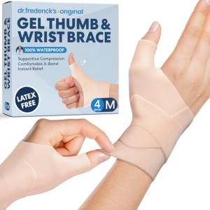 4-Pack Waterproof Thumb & Wrist Brace Set