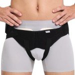 Inguinal Hernia Belt for Single/Double Hernia Support, Groin Hernia Truss for Men & Women Pain Relief with 2 Removable Compression Pads - Soft, Skin-friendly Fabric (Size M)