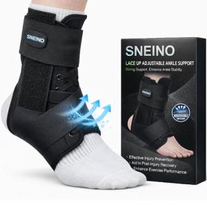 SNEINO Adjustable Ankle Brace for Sprains and Support