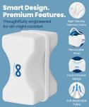 Knee Pillow for Side Sleepers - Memory Foam Support