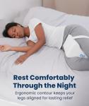 Knee Pillow for Side Sleepers - Memory Foam Support