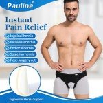 Inguinal Hernia Belt for Single/Double Hernia Support, Groin Hernia Truss for Men & Women Pain Relief with 2 Removable Compression Pads - Soft, Skin-friendly Fabric (Size M)