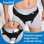 Inguinal Hernia Belt for Single/Double Hernia Support, Groin Hernia Truss for Men & Women Pain Relief with 2 Removable Compression Pads - Soft, Skin-friendly Fabric (Size M)