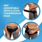 Hernia Belts for Men and Women - Adjustable Right or Left Side Groin Hernia Truss - Pre or Post-Surgical Scrotal Invisible Inguinal Hernia Support for Men - Medical Hernia Guard with 2 Removable Pads