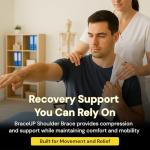 Adjustable Shoulder Brace with Ice Pad Pocket