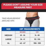 Hernia Belt for Men Inguinal Hernia Support | Groin or Lower Abdominal Hernia Truss Hernia Belts for Women or Mens Inguinal Hernias Support Belt | With Pressure Pad Fits Left or Right Groins (MEDIUM)