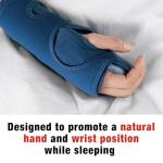 Adjustable Blue Night Wrist Support for Relief