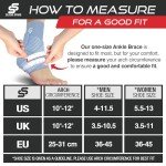 Light Blue Ankle Compression Sleeve with Strap