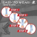 Light Blue Ankle Compression Sleeve with Strap