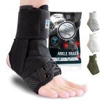 Adjustable Lace-Up Ankle Brace for Sports & Recovery
