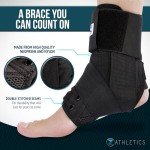 Adjustable Lace-Up Ankle Brace for Sports & Recovery
