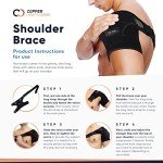 Adjustable Copper Shoulder Brace for Pain Relief