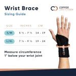 Adjustable Copper Compression Wrist Brace for Pain Relief