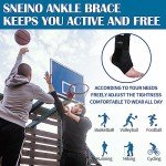 SNEINO Adjustable Ankle Brace for Sprains and Support