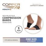 Copper Fit Arch Relief with Orthotic Support, Black
