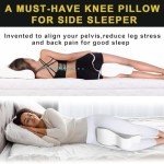 Comfortable Knee Pillow for Side Sleepers - Gray