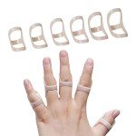 6 Pack Oval Waterproof Finger Splints for Relief