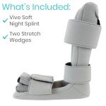 Vive Plantar Fasciitis Night Splint with Stretch Wedges