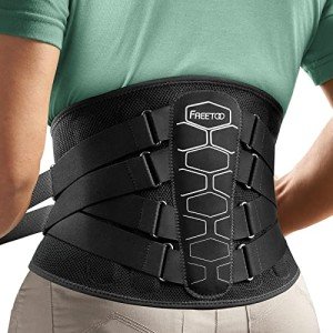 FREETOO Adjustable Back Brace for Pain Relief
