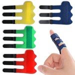 RonJea 4-Pack Adjustable Finger Splint Brace