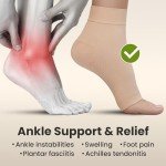 Ankle Compression Sleeve for Foot Support - L