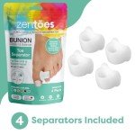 ZenToes Gel Toe Separators for Bunion Relief - 4 Pack