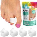 ZenToes Gel Toe Separators for Bunion Relief - 4 Pack