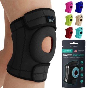 Adjustable Knee Brace with Stabilizers and Gel Pads